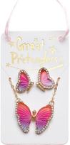 Rinkinys GREAT PRETENDERS Butterfly: karoliai ir smeigtukiniai auskarai