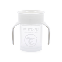 Twistshake gertuvė nuo 6mėn. 360°, balta 78931