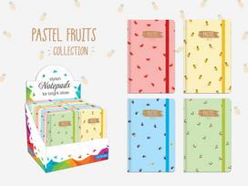 Užrašų knygutė PASTEL FRUITS, A6, 96 lapų, 70 g, langeliais