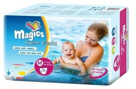 Maudymosi sauskelnės Magics Swim Pants, M (9-15kg), 11 vnt.