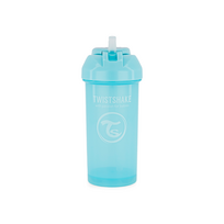 Twistshake gertuvė su šiaudeliu nuo 6mėn., 360 ml, mėlyna 78589