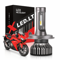 MOTO XLED H4 SUPER MINI CAN-BUS ZES +300% motociklo LED lemputė 1 vnt. 12V-24V 6500LM