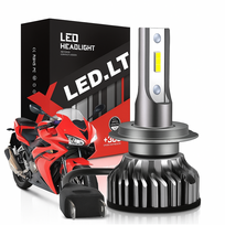 MOTO XLED H7 SUPER MINI CAN-BUS ZES +300% motociklo LED lemputė 1 vnt. 12V-24V 6500LM