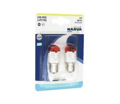 KOMPLEKTAS 2x LED Automobilio lemputė P21W BA15s/1,75W/12V raudona - Narva 18093RPNVAB2