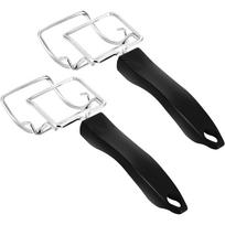 2Pcs Tray Extractor for Air Fryer Grills Extractor for Kitchen Oven Rack Puller Air Fryer Accessories Tray Grill Push white