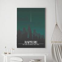Klasikinio vaizdo žaidimo vintažiniai plakatai Retro B-Bioshocks Of Rapture drobės tapyba Sienos meno paveikslas Svetainės namų dekoras 20x30cm no frame