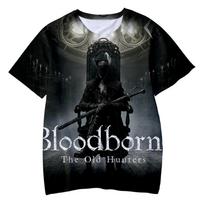 Summer Bloodborne T-Shirts Game 3D Print Streetwear Men Women Casual Fashion Oversized T Shirt Harajuku Kids Tees Tops Clothing S