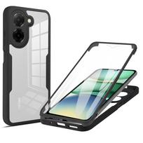 360 Visos apsaugos dėklas Xiaomi Redmi A5, Poco F7 Ultra, Poco F7 Pro, dangtelis su įmontuota ekrano apsauga for Xiaomi Redmi A5 juoda