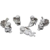5 vnt./rinkinys Naujas angelo kištukas sodui, maža mergaitė, derva, gėlių įdėklas, dekoracija, mikro kraštovaizdžio sodo statulėlė, ornamentas A gray