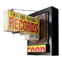 Record Store Wall Light Retro Wall Mounted Decorative Light Nostalgic With Light geltona