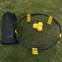 Mini Beach Volleyball Spike Game Balls Set Outdoor Team Sports Lawn Fitness Equipment Net With 3 Bal
