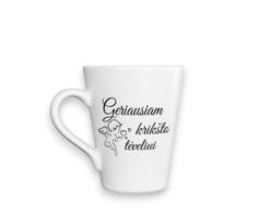 Latte puodelis „Geriausiam krikšto tėveliui“