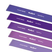 Mankštos juostų rinkinys Rebel Active, 2,3-18,2 kg, violetinės