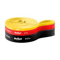 Mankštos juostų rinkinys Rebel Active, 4-32 kg, įvairių spalvų