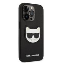Karl Lagerfeld PU Saffiano Choupette Head Case skirtas iPhone 14 Pro Max, juodas