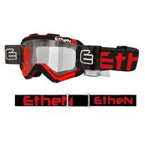 ETHEN MUD0519 MUD MASK 05R su roll off sistema motokroso akiniai - juoda/raudona