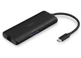 Šakotuvas Lindy 43358 4K HDMI, PD 3.0, Gigabit Ethernet, microSD/SD