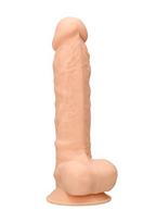 RealRock varpos imitatorius Silicone Dildo With Balls, 22.8 cm