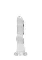 Varpos imitatorius su siurbtuku Non Realistic Dildo - 7''/ 17 cm, skaidrus