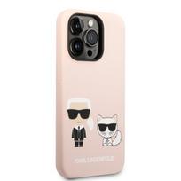 Karl Lagerfeld MagSafe Compatible Case Liquid Silicone Choupette skirtas iPhone 14 Pro, rožinis