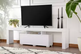 TV stovas, anklavas, natūraliai baltas, 180 x 50 x 31,3 cm