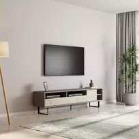 TV stovas, Luga, pilka Travertinas, 180 x 44,7 x 29,8 cm