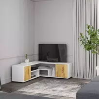 TV stovas, Rosa, balta Ąžuolas, 125 x 40 x 35 cm