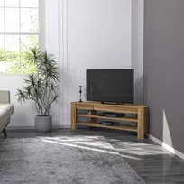 TV stovas, Kampinis, Ąžuolinis, 120 x 40 x 30 cm