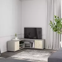 TV stovas, Rosa, pilka Travertinas, 125 x 40 x 35 cm