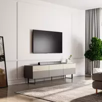TV stovas, ženklas, pilka Travertinas, 180 x 49 x 37 cm