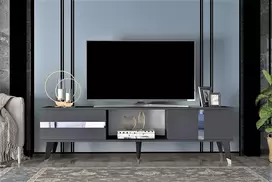 TV stovas, Vania, antracitas Sidabras, 150 x 29,6 x 50 cm
