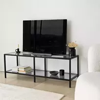 TV stovas, Basic, tamsiai pilka Juoda, 130 x 45 x 40 cm
