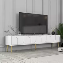 TV skyrius, Lionas, Balta Auksinis, 180 x 43 x 35 cm