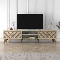 TV stovas, klasė, travertinas, 180 x 44 x 37 cm