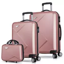 Lagaminų rinkinys (3 dalys), Myvalice, 8367, Rose Gold, 70 L