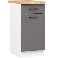 Virtuvės spintelė OLIWIA S40 SZ1, balta/betono