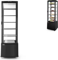 Arktic Konditerijos gaminių vitrina ant ratukų 5 lentynos 280L LED - juoda