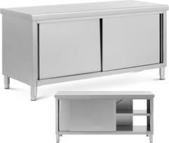 Royal Catering Centrinis stalviršio stalas su praėjimo spintele STAL 180 x 70 cm