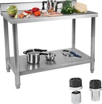 Royal Catering Maitinimo stalo stalviršis su nerūdijančio plieno apvadu 120x60cm