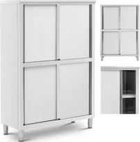 Royal Catering Nerūdijančio plieno nerūdijančio plieno stumdomų durų maitinimo spinta 200 kg 120 x 50 x 180 cm