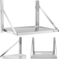Royal Catering Nerūdijančio plieno sulankstoma sieninė lentyna maitinimo įstaigoms iki 40 kg 60 x 45 cm