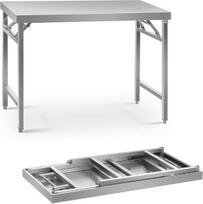 Royal Catering Nerūdijančio plieno sulankstomas laboratorinis stalas 120 x 70 cm