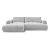 Šviesiai pilkos spalvos sulankstoma/su sandėliavimo vieta kampinė sofa (su kairiuoju kampu/su gultu) Fuji – Bobochic Paris