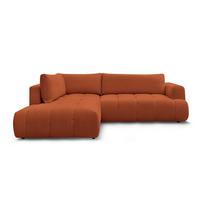 Raudonos plytų spalvos sulankstoma/su sandėliavimo vieta kampinė sofa (su kairiuoju kampu/„L“ formos) Fuji – Bobochic Paris