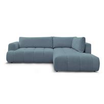Mėlynos spalvos sulankstoma/su sandėliavimo vieta kampinė sofa (su dešiniuoju kampu/„L“ formos) Fuji – Bobochic Paris