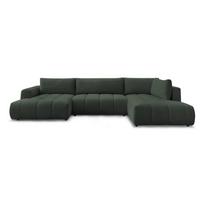 Žalios spalvos sulankstoma/su sandėliavimo vieta kampinė sofa (su dešiniuoju kampu/„U“ formos) Fuji – Bobochic Paris