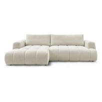 Smėlio spalvos sulankstoma/su sandėliavimo vieta kampinė sofa (su kairiuoju kampu/su gultu) Fuji – Bobochic Paris