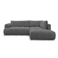 Tamsiai pilkos spalvos sulankstoma/su sandėliavimo vieta kampinė sofa (su dešiniuoju kampu/„L“ formos) Fuji – Bobochic Paris