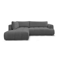 Tamsiai pilkos spalvos sulankstoma/su sandėliavimo vieta kampinė sofa (su kairiuoju kampu/„L“ formos) Fuji – Bobochic Paris