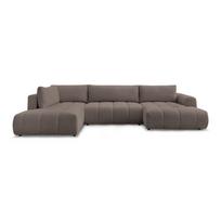 Taupe spalvos sulankstoma/su sandėliavimo vieta kampinė sofa (su kairiuoju kampu/„U“ formos) Fuji – Bobochic Paris
